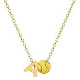 Kenailw Softball Gifts Necklace for Women Jewelry 8 12 Birthday Gift Accessories Sports Lovers Stuff