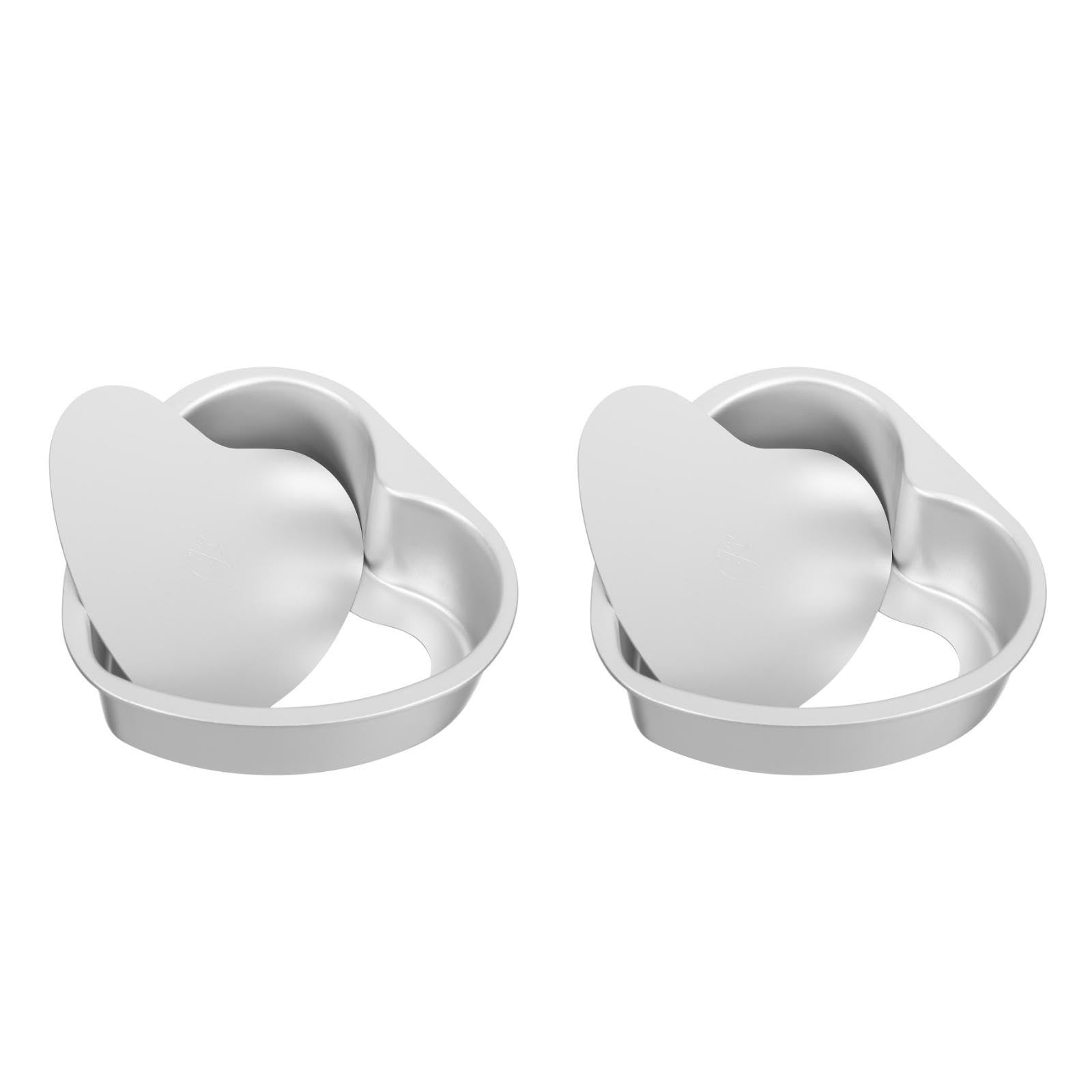 SHERCHPRY Heart Cake Tin Love Cake Mould Heart Shaped Cake Pans Removable Cake Baking Tray Cheesecake Molds Baking Tool for Valentine's Day Wedding