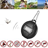 Solar Portable Ultrasonic Pest Repeller - Solar or Micro USB Powered Ultrasonic Mosquito Repeller with USB Data Cable for Cockroach, Spider, Ant, Mosquito, Mouse, Bed Bugs and Fleas, Human & Pet Safe