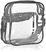 Event Stadium Approved Clear Messenger Bag Clear Shoulder Bag, Gray, Size Medium