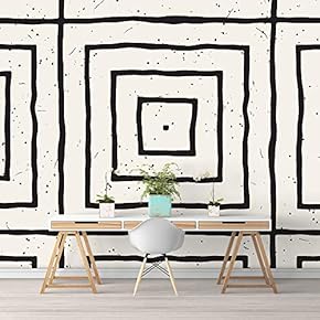 Wall Murals for Bedroom Abstract Geometric Lines Removable Wallpaper Peel and Stick Wall Stickers - 66x96 inches