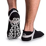 Muezna Men's Non-Slip Yoga Socks, Anti-Skid Pilates, Barre, Bikram Fitness Hospital Slipper Socks with Grips