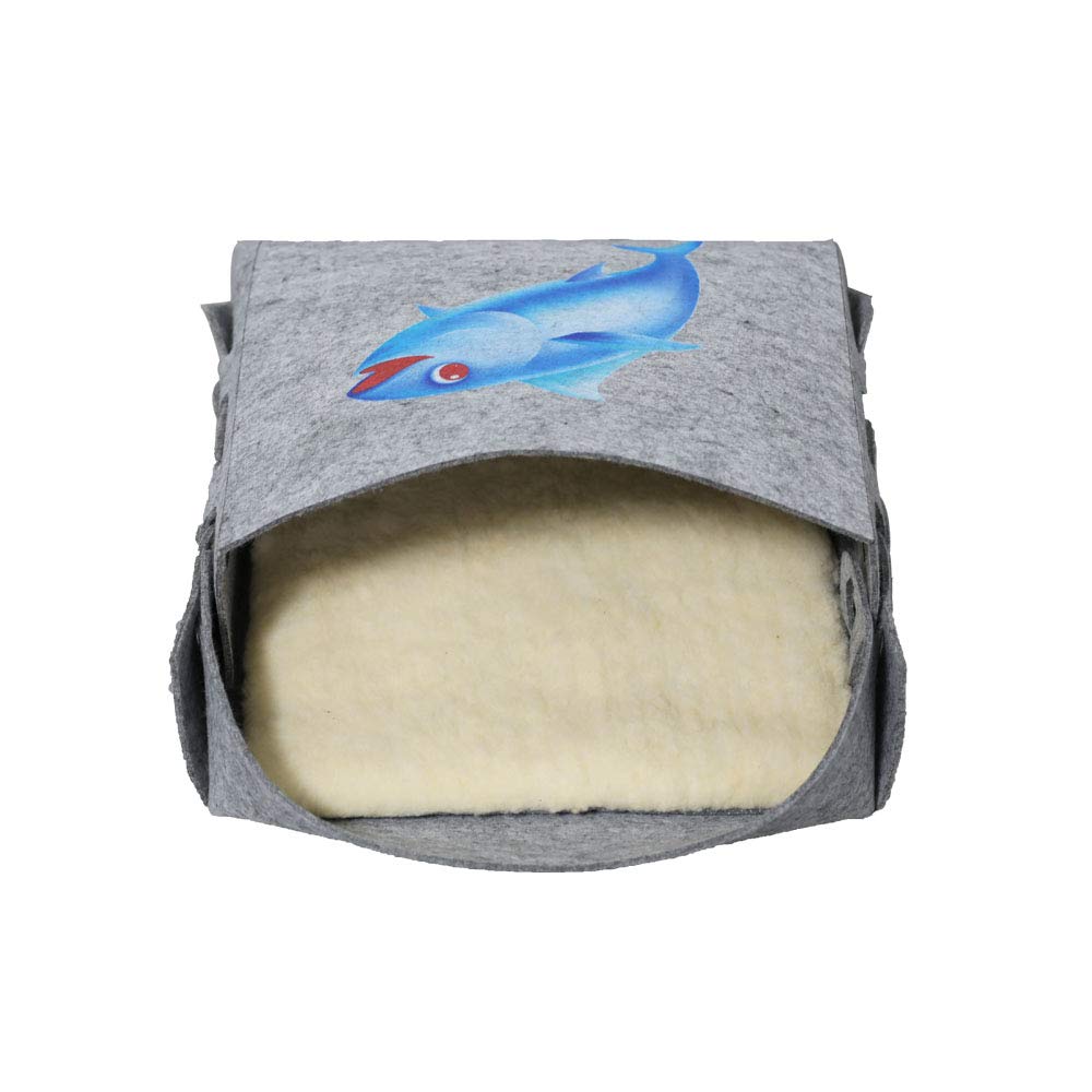 TOPETOFNOTCH 2 in 1 felt Cat Bed Cat mat with novelty technology to print photos on top