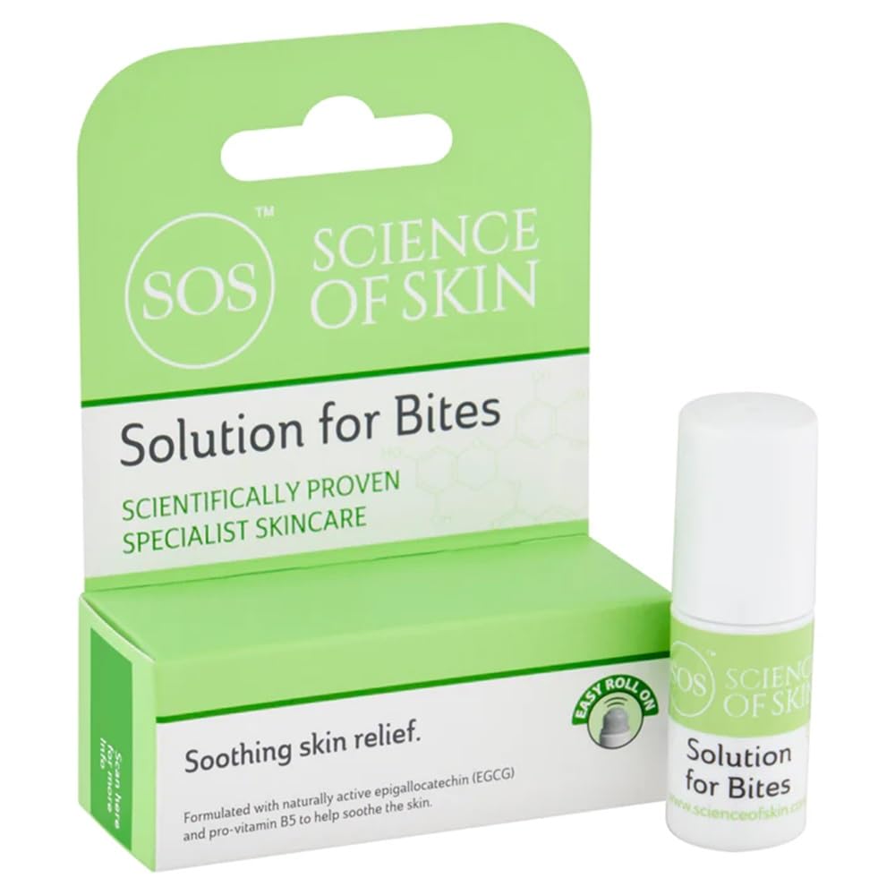 Science of Skin Solution for Bites - Roll On After Bite Cooling for Stings, Bites, Itching - Helps to Soothe and Calm Skin