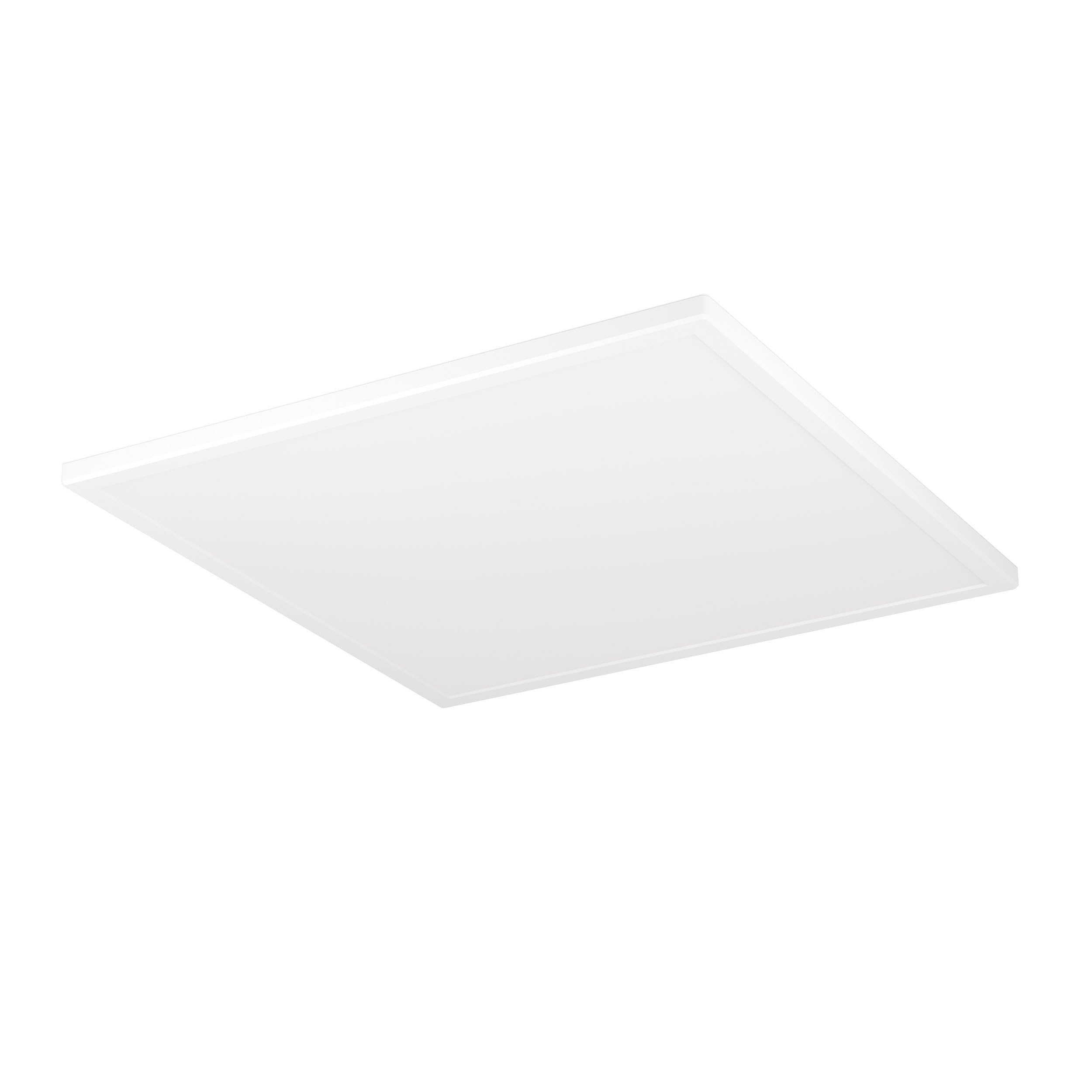 Eglo LED Ceiling Light Fitting Rovito, Round Ceiling lamp, Bathroom Lighting, Flush luminaire Made of Plastic in White, Warm White-Cold White, IP44, 50x50 cm