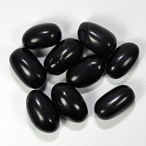 5PCS Natural Black Onyx Pebbles Polished Cabochon Gemstone Crystal Mineral Specimen Cabs from Peru