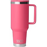 YETI Rambler 40 oz Travel Mug with Flip Straw Lid – Stainless Steel, Vacuum Insulated, Leakproof, Cup Holder Friendly