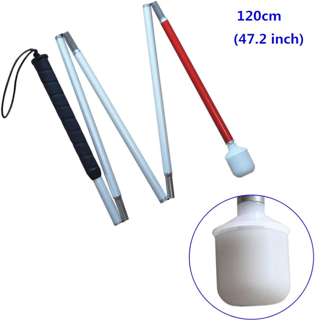 Aluminum mobility folding cane for the blind (folds down 5 sections) - Image 3