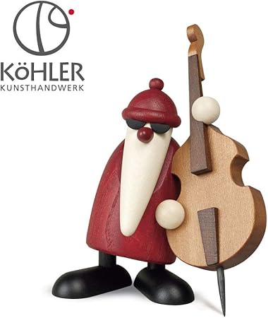 Amazon ドイツ製 木製 クリスマスツリー オーナメント サンタ 北欧 おしゃれ ヴァイオリンサンタ 人形 動物 おもちゃ