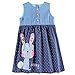 Novatx Rabbit Sleeveless Summer Style Dress for Baby Girls H6295 Blue (2/3y)