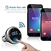 Wireless in Car Bluetooth FM Transmitter with Smart Car Locator, Handsfree Call, Car MP3 Player with Dual USB Charger Radio Adapter - Silver