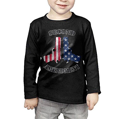 Second Amendment Long Sleeve T-shirt Sweatshirt Pullover For Youth Kids 2-6 Toddler