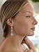 Mariell Dramatic Micro-Pave CZ Dangle Bridal Wedding Earrings with Genuine Silver Platinum Plating