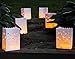 24 White Paper Lantern Luminary Bags - Perfect for Electric LED Tealights, Votives and Candles - Luminaries for Weddings, Party, Halloween, Lighted Pathways, Patio, Garden
