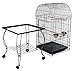 Yaheetech 59-inch Rolling Standing Medium Dome Bird Cage Open Top Quaker Parrot Cockatiel Sun Parakeet Green-Cheek Conure Cage with Detachable Standthumb 1