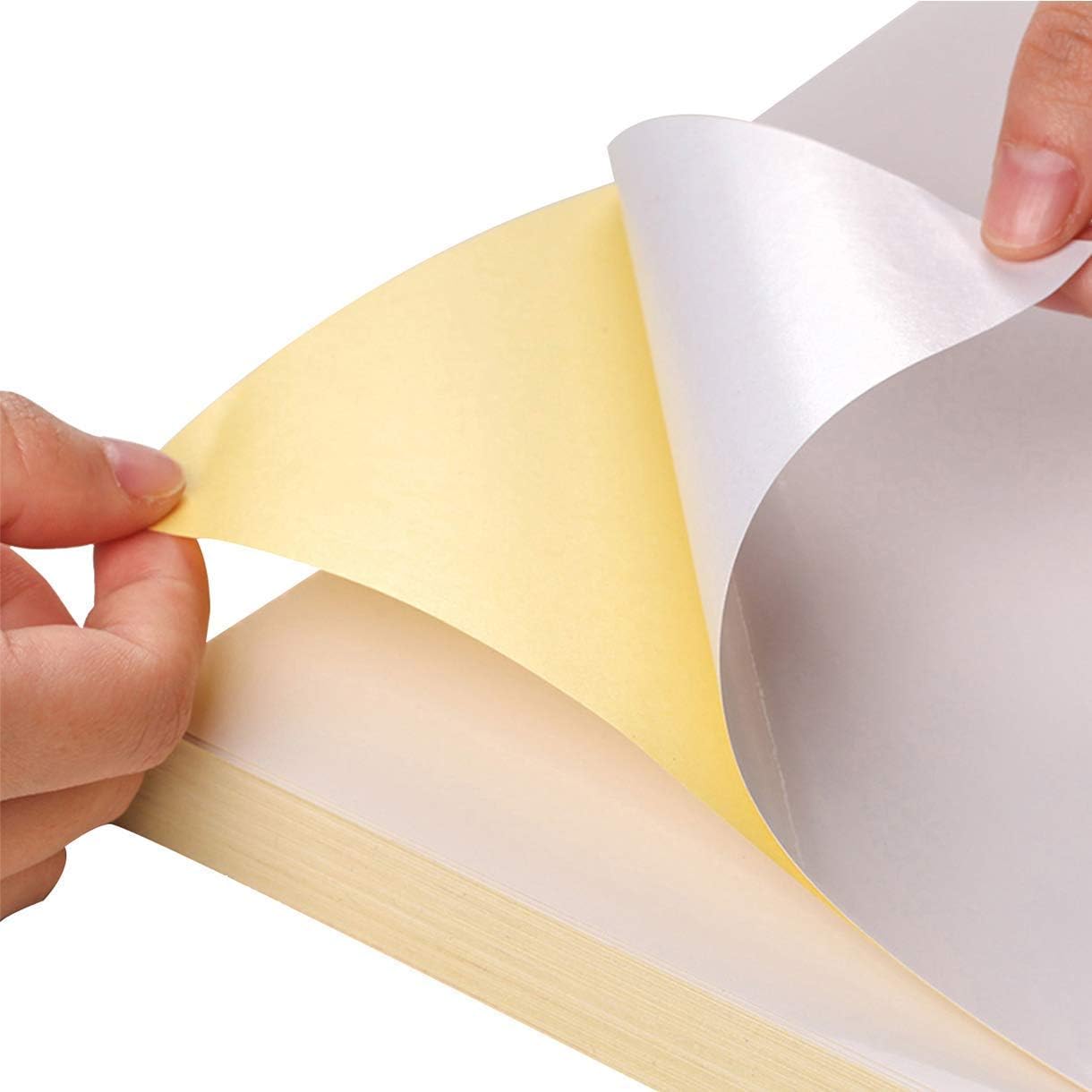glossy full sheet adhesive paper