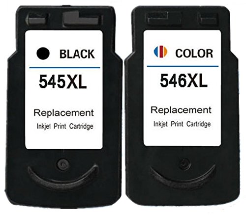 Printing Pleasure SET of 2 XL Remanufactured Printer Ink Cartridges for Pixma MG2450 MG2550 MG2550S iP2850 MG2950 MG3050 MX495 MG2400 MG2555S TS3151 | PG-545XL (PG545XL) CL-546XL (CL546XL)
