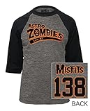 Misfits Astro Zombies Grey Baseball Jersey T-shirt
