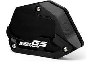 Mokiton Motorcycle Side Stand Extension Kickstand Plate Compatible with BMW R1250GS Adventure 2018-2023 (Low suspension) | Enlarger Support Pad R 1250 GS ADV GSA R 1250GS R1250 Accessories (black)