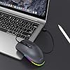 Wired-Mouse-Jelly-Comb-Optical-Gaming-Mice-with-Silent-Clicking-and-RGB-Backlight-for-PC-Computer-Laptop-1600-DPI-Black-and-Dark-Grey Wired Mouse, Jelly Comb Optical Gaming Mice with Silent Clicking and RGB Backlight for PC Computer Laptop, 1600 DPI…