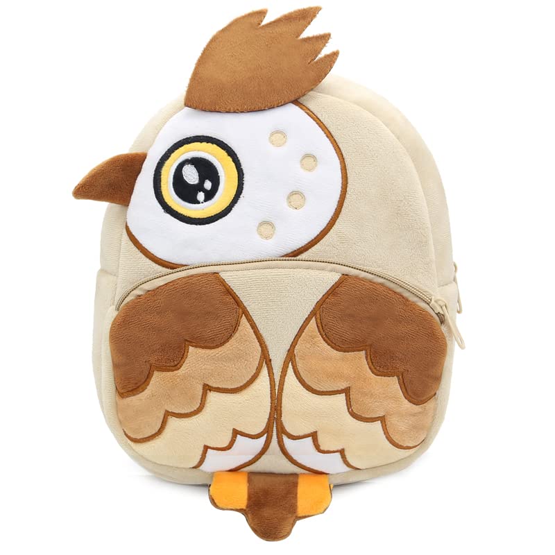 KozyOne Cartoon Animal Backpack, Cute Toddler Bag Cute School Bags for 3-6 Years Kids, Gift for Kindergarten Kids (Owl)