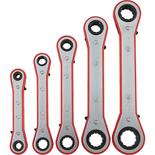 Ironton Ratchet Box End Wrench Set - 5-Pc., Metric
