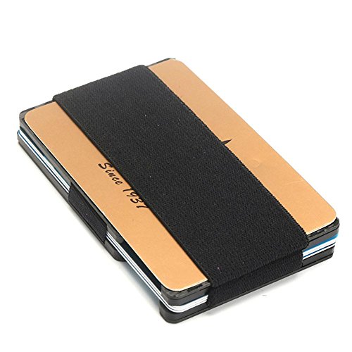 ZHUOTOP Carbon Fibre Credit Card Cases Aluminium Credit Business Card ID Holder For Men Anti-Theft Card Slot