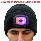 EZGO Extremely Bright LED Lighted Beanie Cap, Unisex Lighted Headlamp Hat, Perfect Hands Free Flashlight for Hunting, Camping, Jogging, Grilling, Handyman Working and More