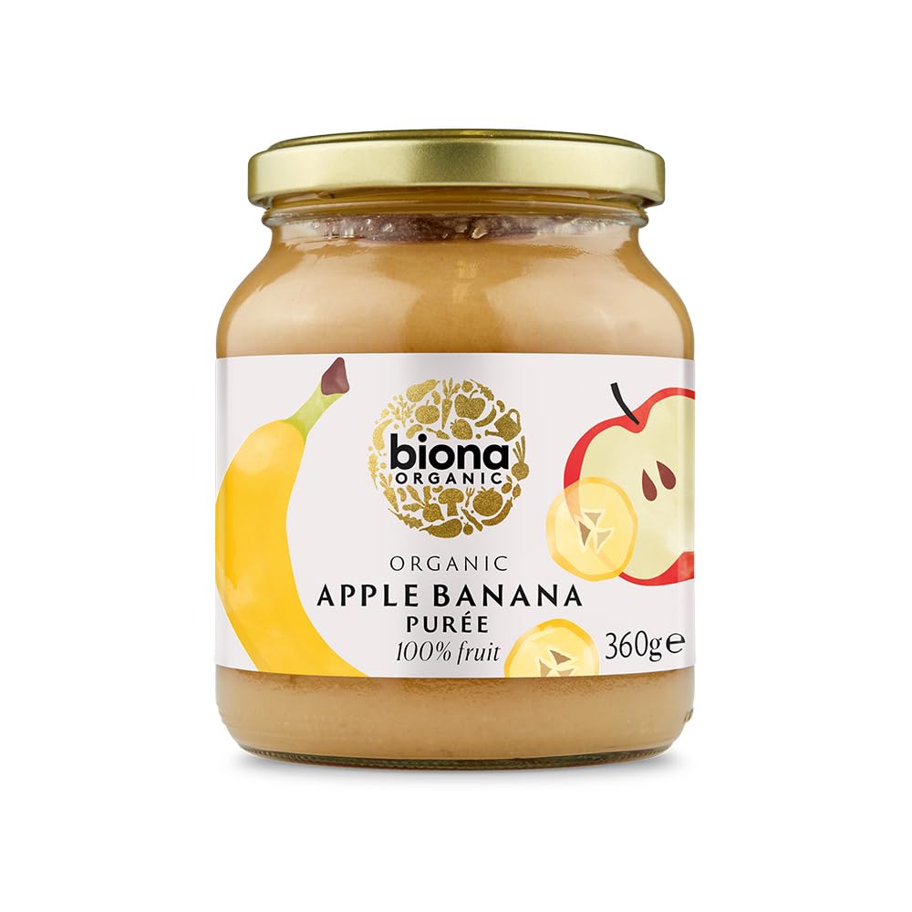 Biona Organic Apple and Banana Puree 360g (Pack of 6)