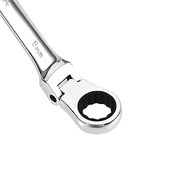 uxcell 8mm Flex-Head Ratcheting Combination Wrench