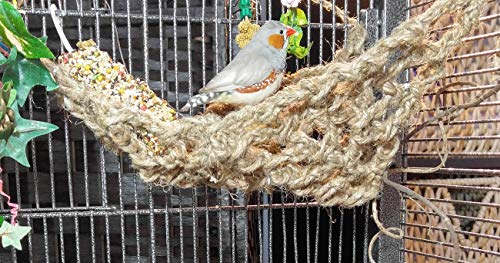 Bird Cage Hammock, Natural Jute Twine - Thumbnail 7