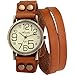 Ailisha Lady Women Korea Style Orange Long Bracelet Leather Strap Wrist Quartz Watch WAA390