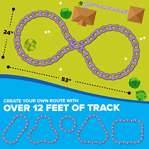 Minmi Motorized Train Set and Tracks Building Blocks - Battery Operated (107 Piece Set - Jumbo)