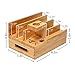 Bamboo Desktop Charger Station Coeuspow Wood Multi-Device Charging Station Handmade & Eco-Friendly Dock Compatible for Apple Watch iPhone iPad Smartphone and Tablets，Handmade & Eco-Friendly