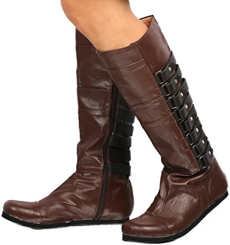 Hot Movie AC Maria Shoes Brown Deluxe PU Boots for Cosplay and Halloween Male41