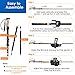NACATIN Hiking Poles Collapsible Trekking Sticks - Cork Grip Walking Pole Ultralight Aluminum Folding Walking Stick 2 Pack with Antishock Quick Lock System for Trekking, Hiking,Climbing,Backpacking