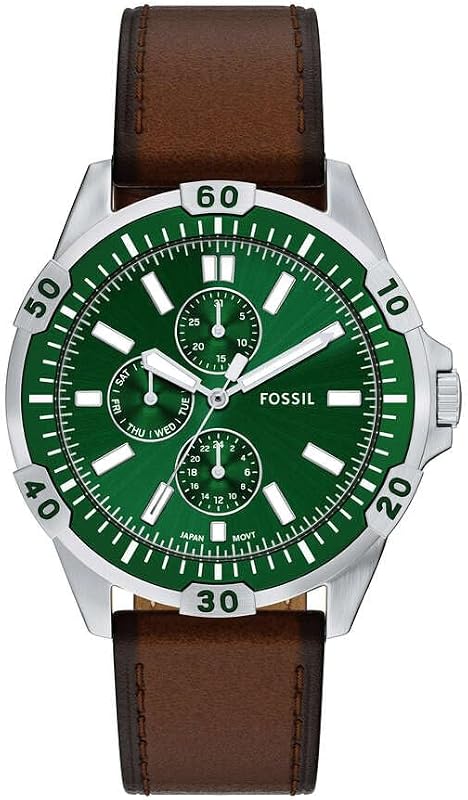 Garrett Orologio Uomo, Movimento Multifunzione al Quarzo con cinturino in acciaio inossidabile o pelle