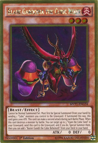 Yu-Gi-Oh! - Blade Garoodia the Cubic Beast (MVP1-ENG34) - The Dark Side of Dimensions Movie Pack Gold Edition - 1st Edition - Gold Rare