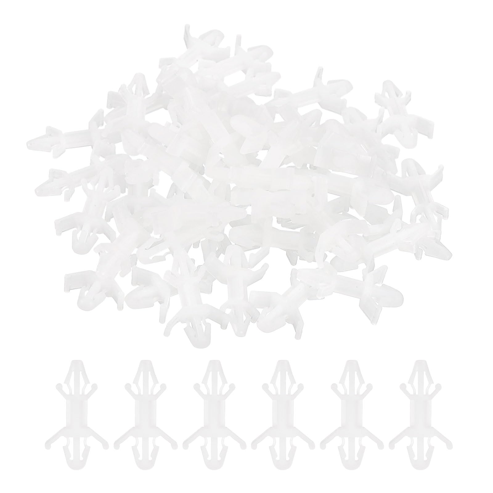 PATIKIL 120PCS PCB Board Isolation Column, Nylon Reverse Locking Circuit Board Clips Standoff Double Head Insulation Bracket Support Height 9.9mm /0.39"
