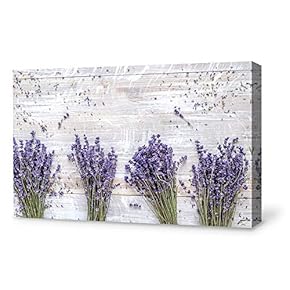 Canvas Wall Art for Living Room,Bedroom Home Artwork Paintings Romantic Lavender Ready to Hang - 12x18 inches