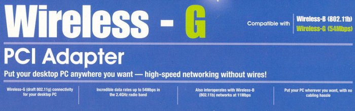 Cisco-Linksys WMP54G Wireless-G PCI Adapter
