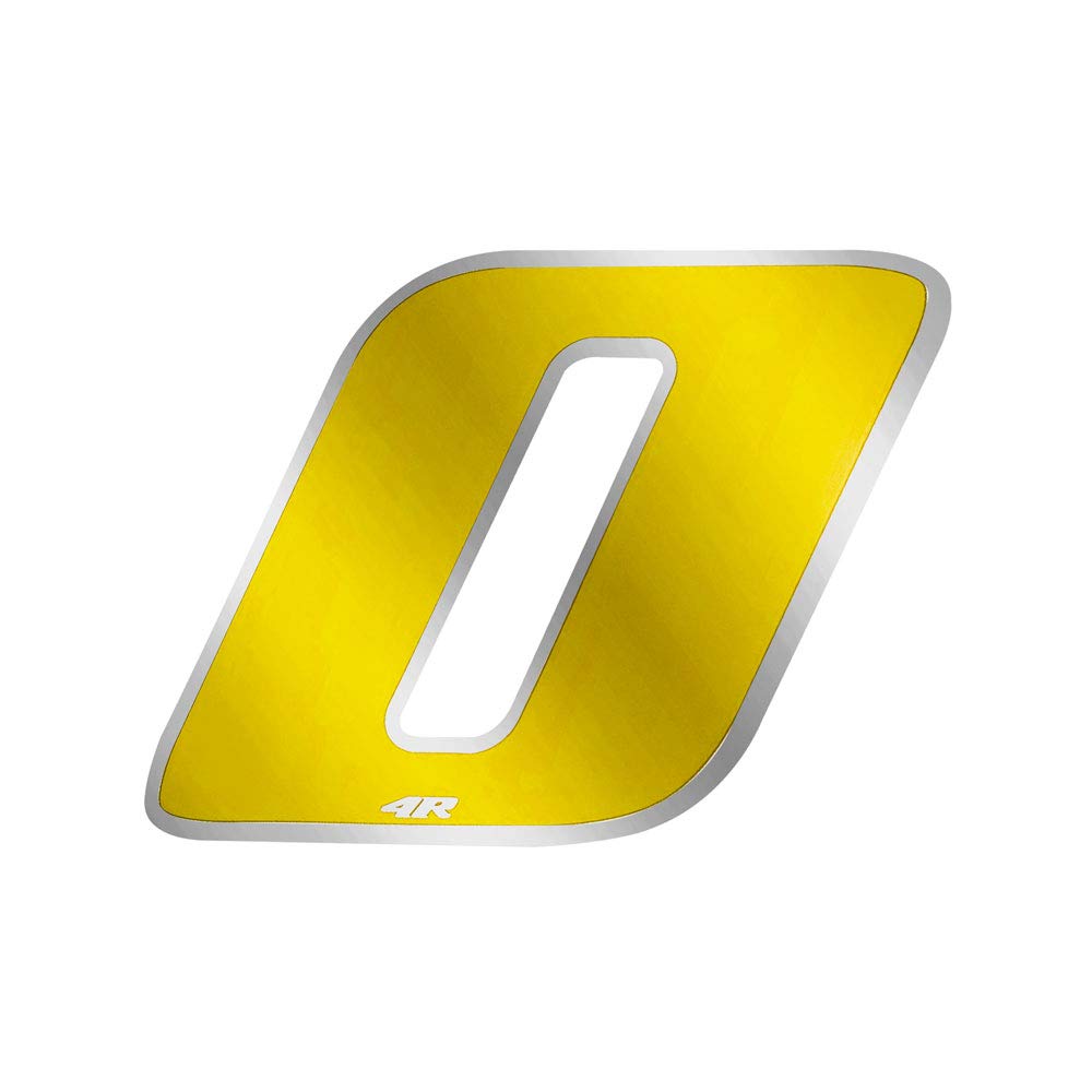 Quattroerre Racing Number 0 Anodized Small, Yellow