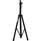 American Sound Connection ASC Pro Audio Mobile DJ PA Heavy Duty Universal Speaker Stand Lighting 6 Foot Adjustable Height Tripod 72" Max Height Locking Safety Pin Non Slip