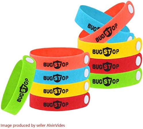 iTechShop Mosquito Repellent Bracelets 10pcs, 100% All Natural Plant-Based Oil Mosquito Bands, Travel Insect Repellent, Soft Material for Kids & Adults, Keeps Insects & Bugs Away