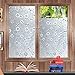 Cool Privacy Window Film, Decorative Static Cling Glass, Home & Office Film, Stained Circles, Self Adhesive Sticker Frosted Privacy Pattern PVC Vinyl Glass for Home Office Store Roll 17.7x78.7Inch