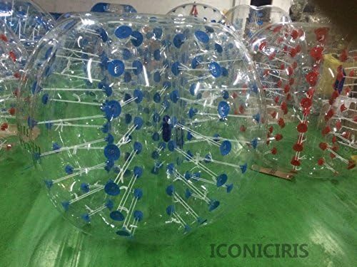 Inflatable Bumper Bubble Balls Body Zorb Ball Soccer Bumper Football 1.5m Transparency with Blue Dot