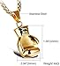 Hamoery Men Women Punk Stainless Steel Boxing Glove Chain Pendant Necklace