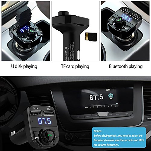 WinnerEco Bluetooth Car MP3 Player FM Transmitter Wireless Adapter Double USB Charger