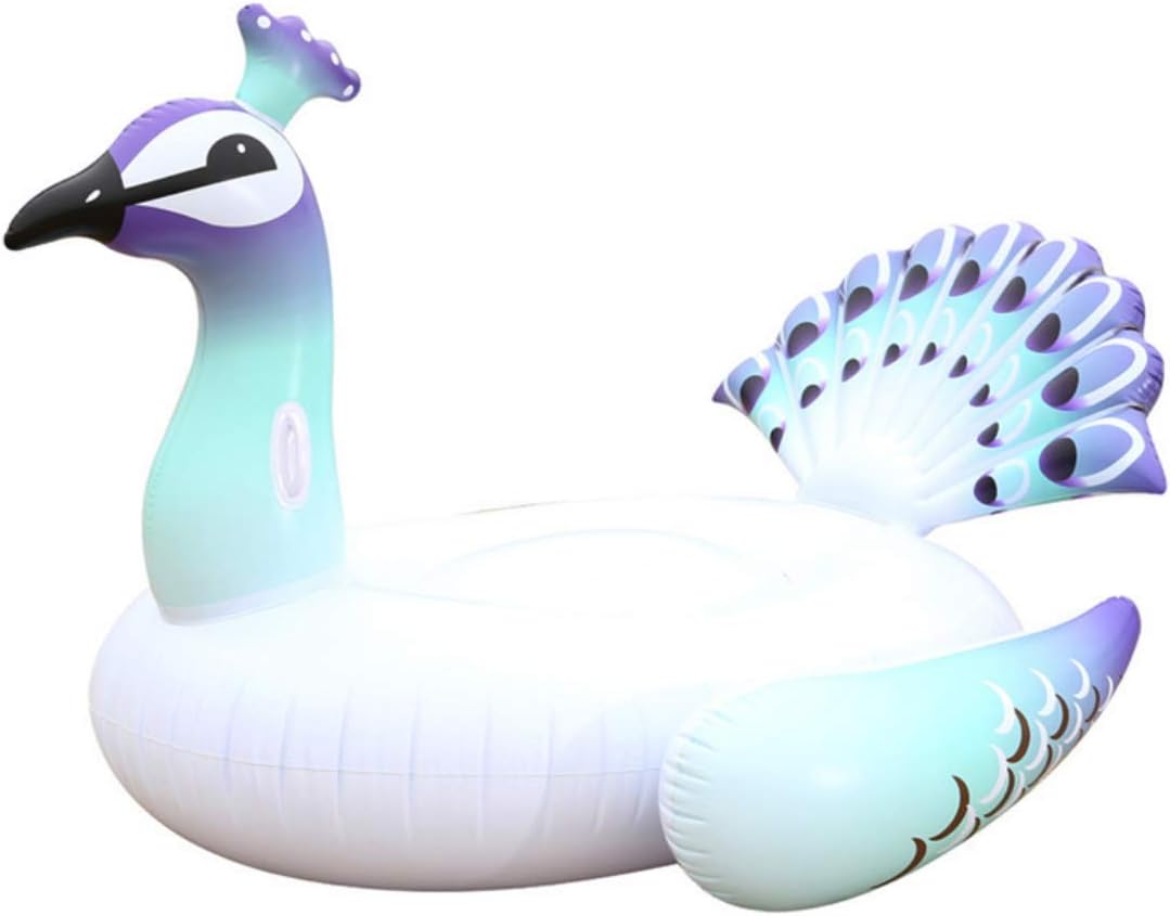 Sallypan Inflatable Peacock Float Giant Inflatable Float Beach Floaties Peacock Pool Float for Summer Pool Party Swimming floaty Raft Beach Toys for Adults and Kids 150cm
