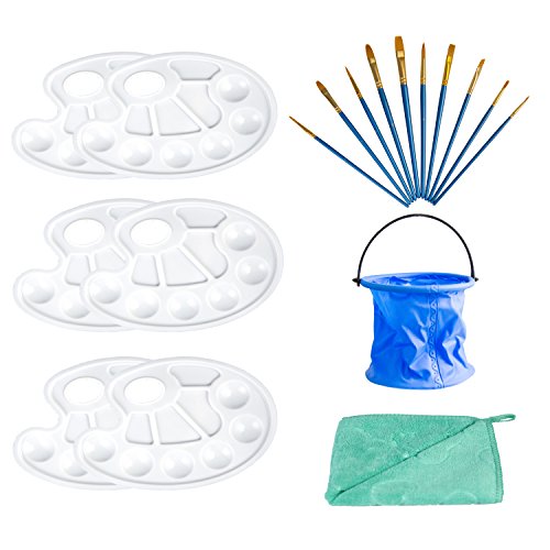 Z-liant paint tray palette brush set : include 6 pack p…